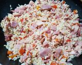 Foto del paso 9 de la receta Arroz integral con lacón y pimiento asado!🍚😋🍴