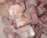 A picture of step 1 of Karahi chicken.