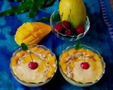 A picture of step 4 of No oil No boil Mango Oats Smoothie bowl.