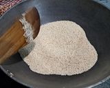 A picture of step 3 of (sesame peanuts mawa burfi).