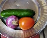 A picture of step 1 of Mix veg Raita.