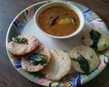 A picture of step 5 of Rava idli and groundnut chutney.