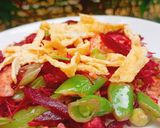 รูปขั้นตอนการทำที่ 7 ของ ผัดหมี่สีทับทิม #บีทรูท Stir-fried Ruby Bihun Rice Noodle #beet