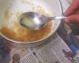 A picture of step 2 of Egg pudding (burnt suger!?).
