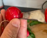 A picture of step 3 of How to carve flower radish.