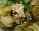 Hình bước làm 3 của món Canh cải chua nấu tôm