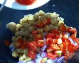 A picture of step 1 of Mexican chickpea salad.