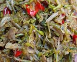 Foto langkah ke 8 dari resep Tumis Bunga Pepaya Teri (tidak pahit).