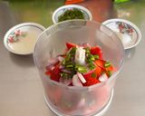 A picture of step 3 of Strawberry Salsa.