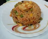 A picture of step 6 of Corn & Peas Pulav.