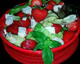 A picture of step 2 of Mike's Strawberry Feta Salad.