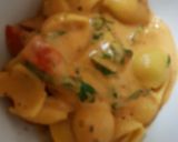 A picture of step 2 of My Quick Tomato Pasta shells in 2 Cheese 😁.