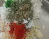 A picture of step 2 of Chatpate rice bhujiya mint flavour.