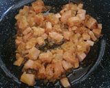 Foto del paso 1 de la receta Timbal de base de revuelto de calabacín con gambas y pulpo al pilpil