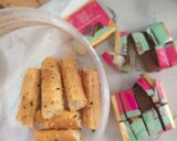 Foto langkah ke 2 dari resep Dessert Rusk Pistachio Kunafa Cokelat.