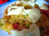 Pizza rau củ thịt sốt mayonnaise kiểu mẹ