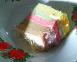Foto langkah ke 7 dari resep Rainbow cake kukus.