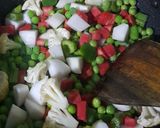 A picture of step 4 of Kolhapuri Mixed Veg Curry.
