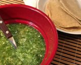A picture of step 3 of Raw Salsa Verde.