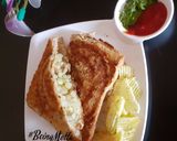 A picture of step 4 of Sago-Cheese Toast Sandwich.