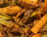 A picture of step 8 of Odisha Guwar Beans Besara Bhaja (Dry Cluster Beans Sabji with Mustard Paste).