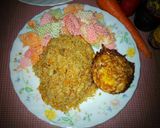 Foto langkah ke 5 dari resep Nasi Goreng Baceman Bawang Putih Saus Tiram Wortel.