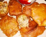 A picture of step 7 of Chicken cheese roll.