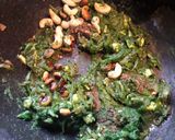 A picture of step 5 of Palak paneer fried rice.