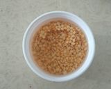 A picture of step 1 of Cholar Dal.