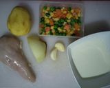 A picture of step 1 of Fried Bread Stuffed with Chicken and Vegetables.