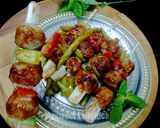 Foto langkah ke 4 dari resep Bakso Tusuk Bakar Teflon.