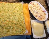 Foto del paso 1 de la receta: Arrollado de verduras, relleno con pollo y queso