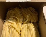 A picture of step 4 of Pasta with Bacon, Lemon and Pine Nuts.