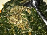 Tumis Teri Daun Singkong