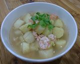 Hình bước làm 3 của món Canh khoai từ nấu tôm