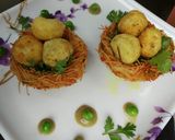 A picture of step 4 of Aloo Paneer Bird Nest.