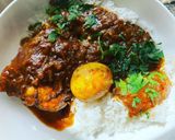 A picture of step 5 of Mastering the Art of Chicken Curry.