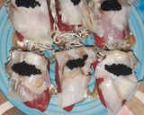 Foto del paso 6 de la receta: Tosta pimientos del piquillo con gulas, panceta y caviar