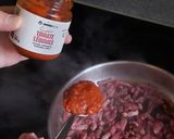 Une image de l'étape 4 de Lentilles aux lardons sauce tomate bio.