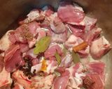 A picture of step 1 of Bhona Gosht.