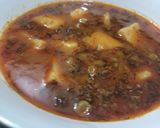 A picture of step 5 of Aloo mater ka simple salan.