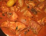 A picture of step 7 of Bengali Chicken curry.