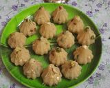 A picture of step 8 of Rava decicated coconut dry fruits  modak.