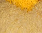 A picture of step 4 of Kunafa with cream cheese filling 😋.