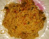 A picture of step 7 of Spicy Chicken noodles.