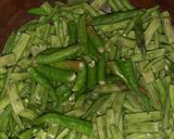 A picture of step 2 of Cluster beans bhaji.
