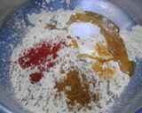 A picture of step 1 of Gatte ki Sabji.