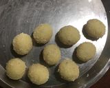 A picture of step 8 of Coconut Ladoo.