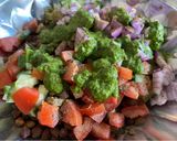 A picture of step 3 of Black chana salad.