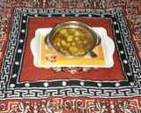 A picture of step 3 of Rasedaar Arbi /calocasia curry.